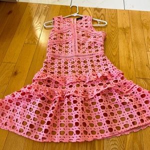 Crochet fit & flare dress